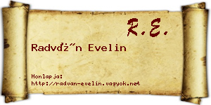 Radván Evelin névjegykártya